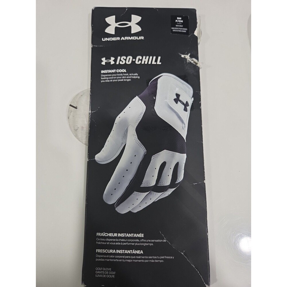 Under Armour Iso Chill Right Hand Golf Glove Small Black White New B16